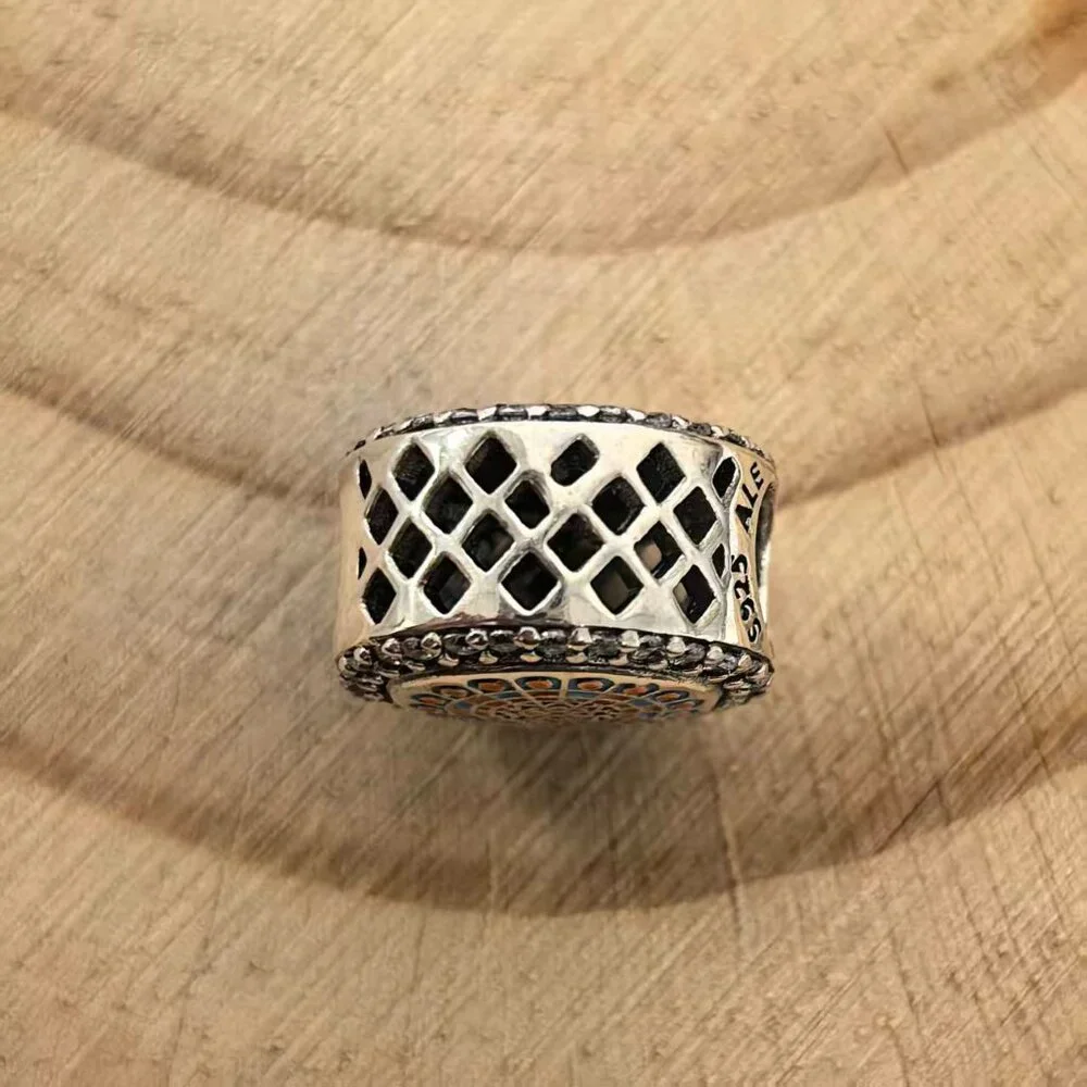 Pandora Cathedral Rosette France Exclusive Bead Charm, S925 Silver Jewelry